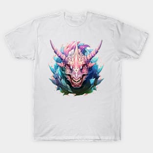 An abstract design featuring a triceratops T-Shirt